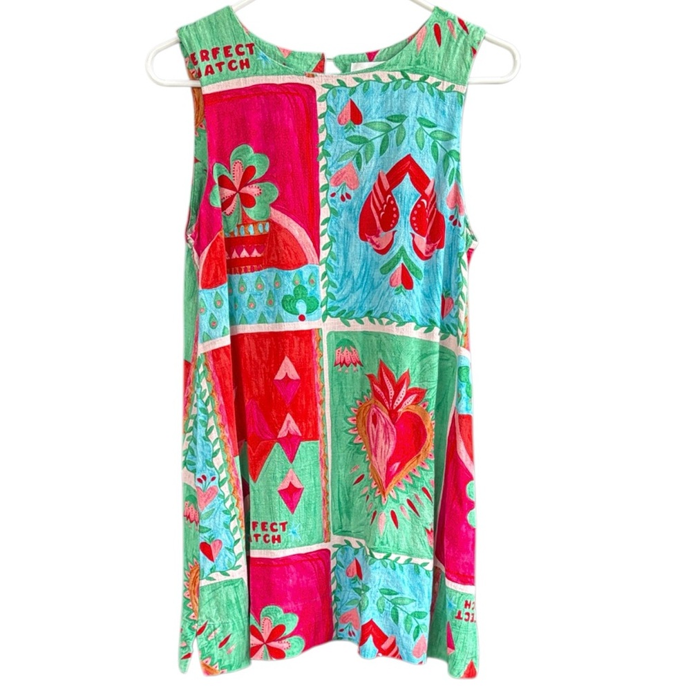 Anthropologie Multicolor Patchwork Floral Sleeveless Dress